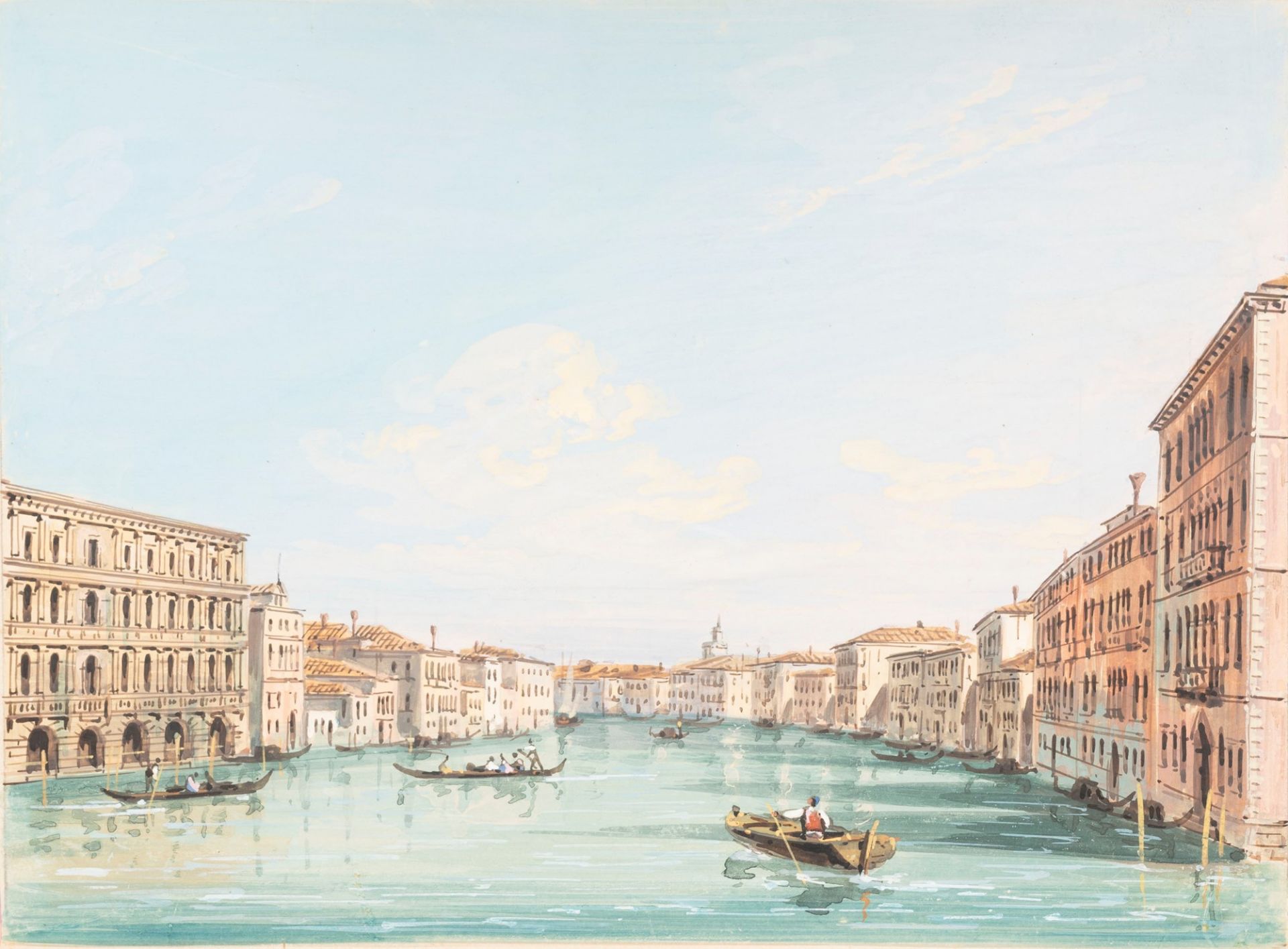 Venetian school, nineteenth century - Venice, Grand Canal