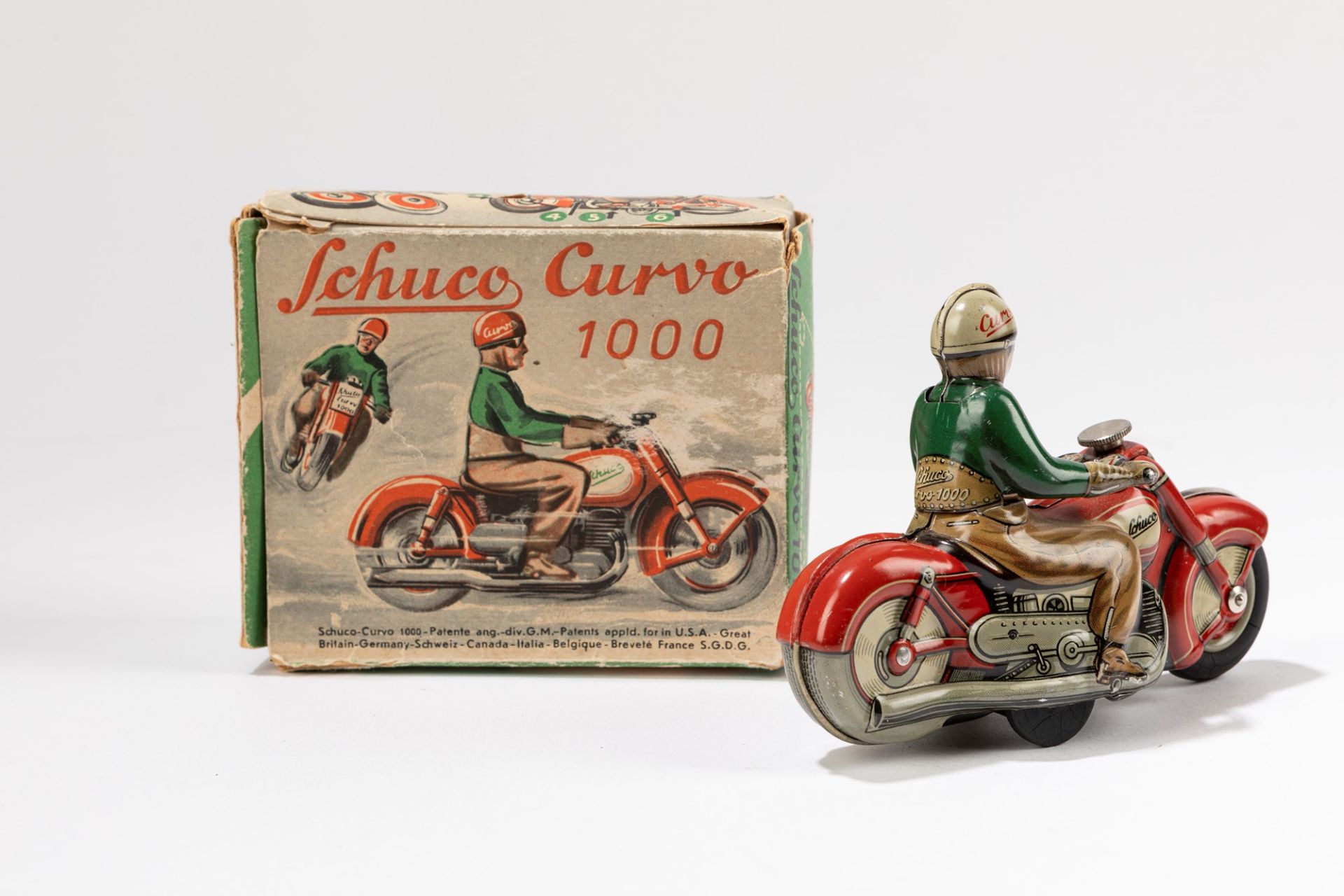 Schuco - Curvo 1000 motorcycle, 1950-1955 - Bild 2 aus 2