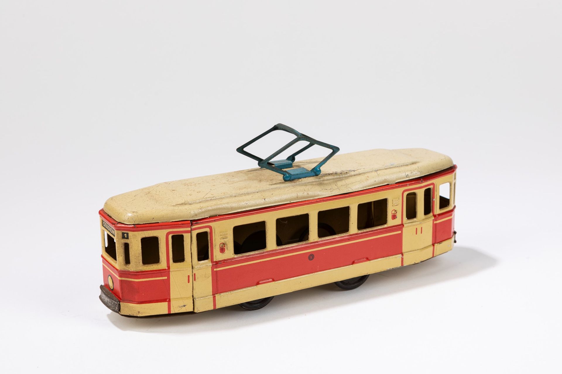Lehmann - Rare "VEB MS" tin tramway, 1950
