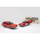 Two fire brigade cars