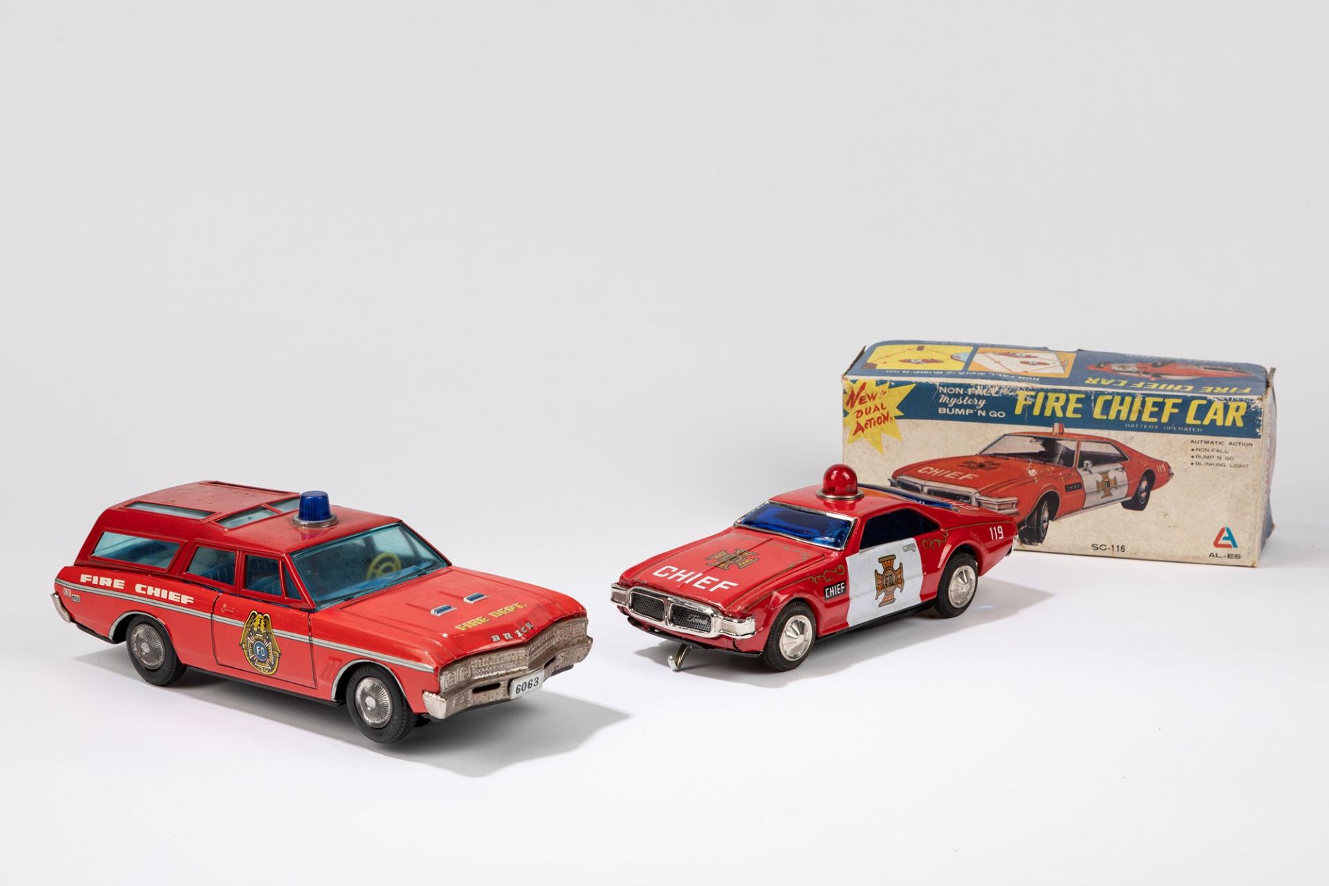 Two fire brigade cars