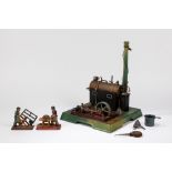 Marklin - Steam engine and two characters, 1930-1935