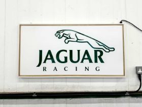 Illuminated Garage Sign - JAGUAR RACING - NO RESERVE