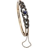 Belle Epoch Sapphire and Diamond Bangle Bracelet