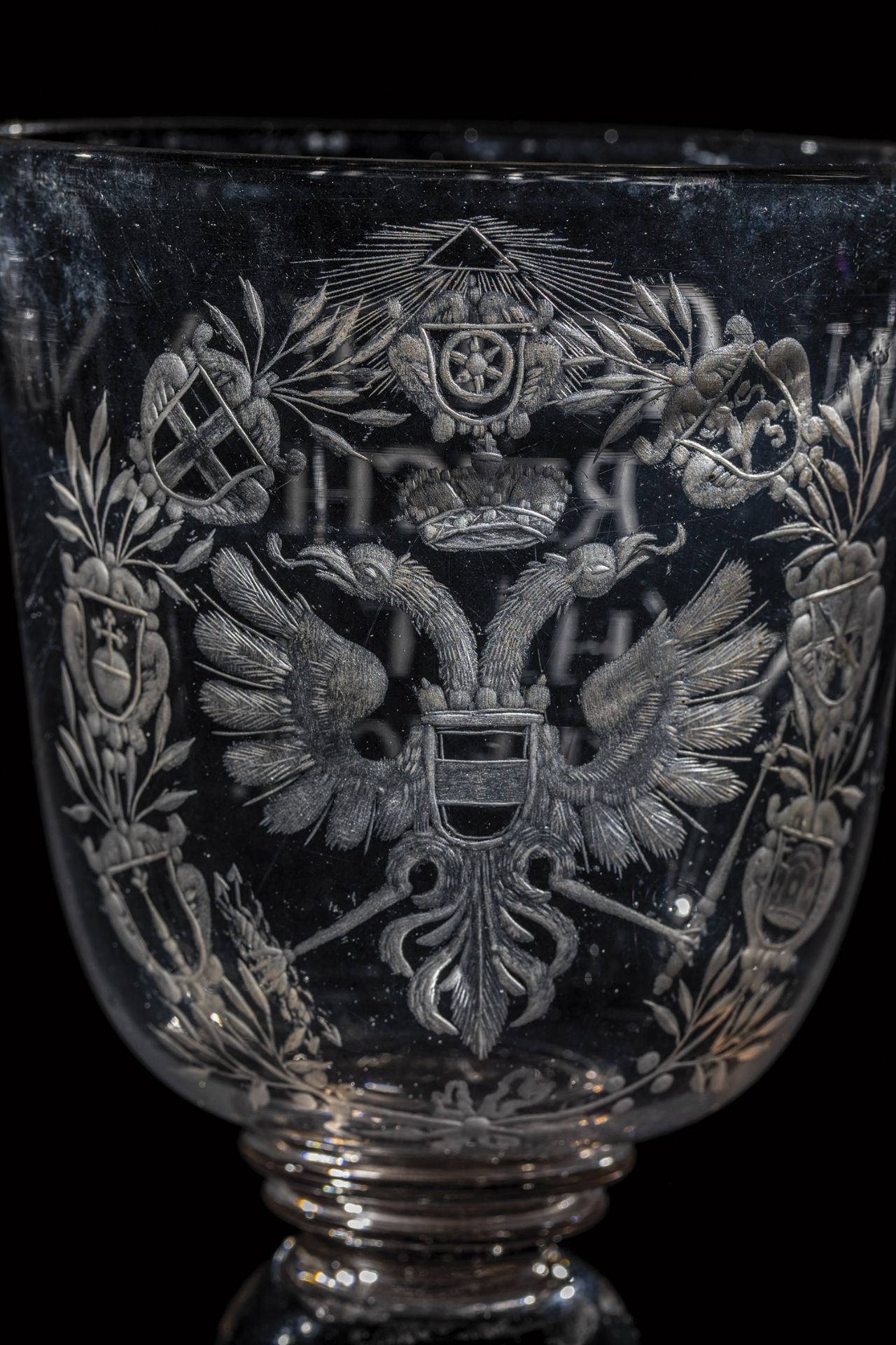 Hohlbalusterpokal mit dem Habsburgischen Wappenadler - Bild 2 aus 5