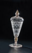 Der Villingen Pokal - mit Deckel, Wappen und Stadtansicht