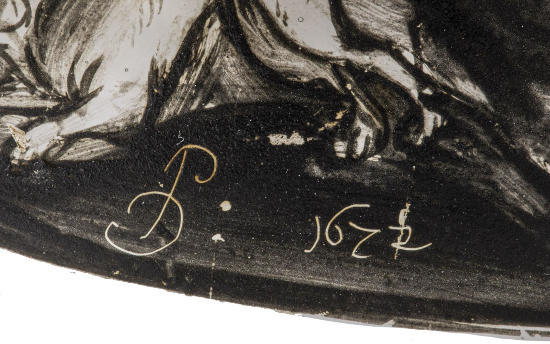 Significant, signed goblet with black solder painting Daniel Preissler (Preissler), Friedrichswalde - Image 5 of 5