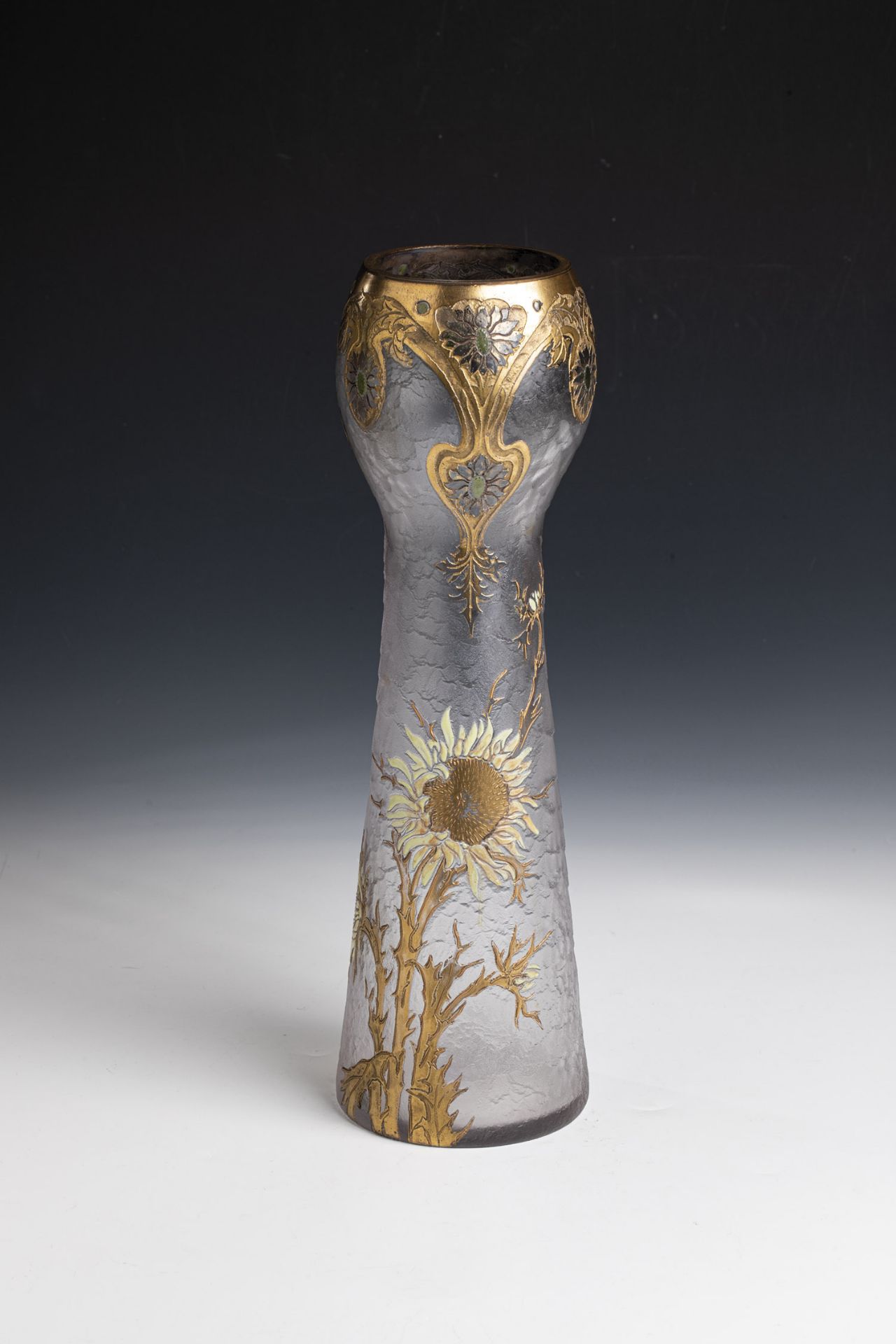 Vase with Thistle Legras & Cie., Verreries de Saint-Denis, circa 1910 Colorless glass. Etched and