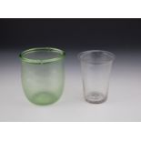 Two storage vessels, including Weserbergland, 19th century Colourless and light green glass with