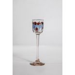 Liqueur glass Meyr's nephew, Adolf, around 1900 Colourless glass. The optically blown cuppa with