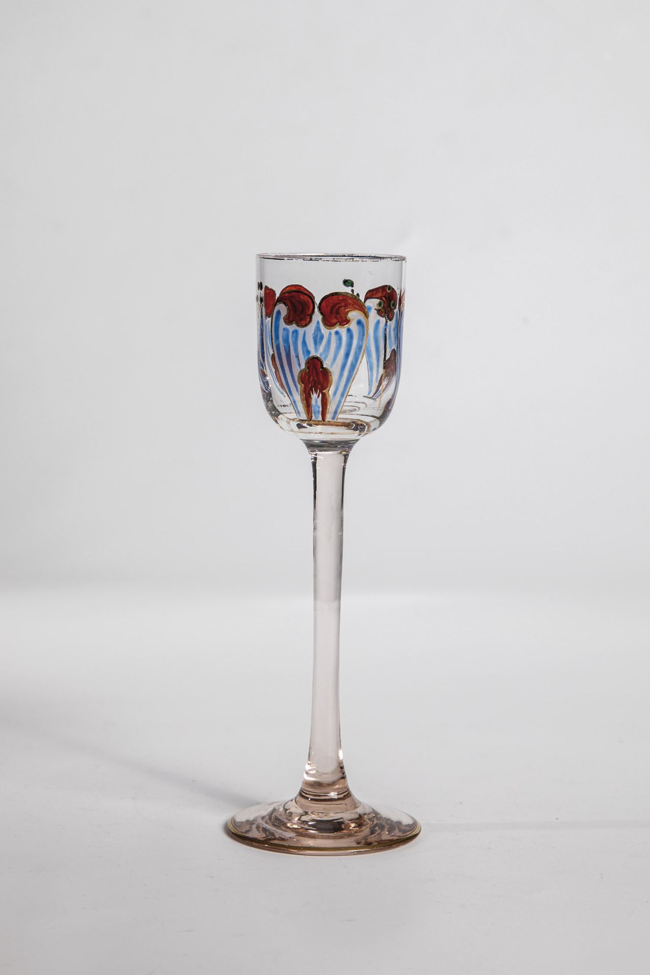 Liqueur glass Meyr's nephew, Adolf, around 1900 Colourless glass. The optically blown cuppa with