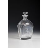 Carafe Orrefors, Sweden, 1950s Colorless Glass. On the faÃ§ade front view, a mermaid engraved in a