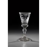 Goblet Spessart, 1st half of the 18th century Colourless glass. Disc base with tear and downward