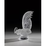 Dwarf rooster as paperweight ''Coq Nain'' Rene Lalique (design), Lalique, Paris, 1928 Colourless