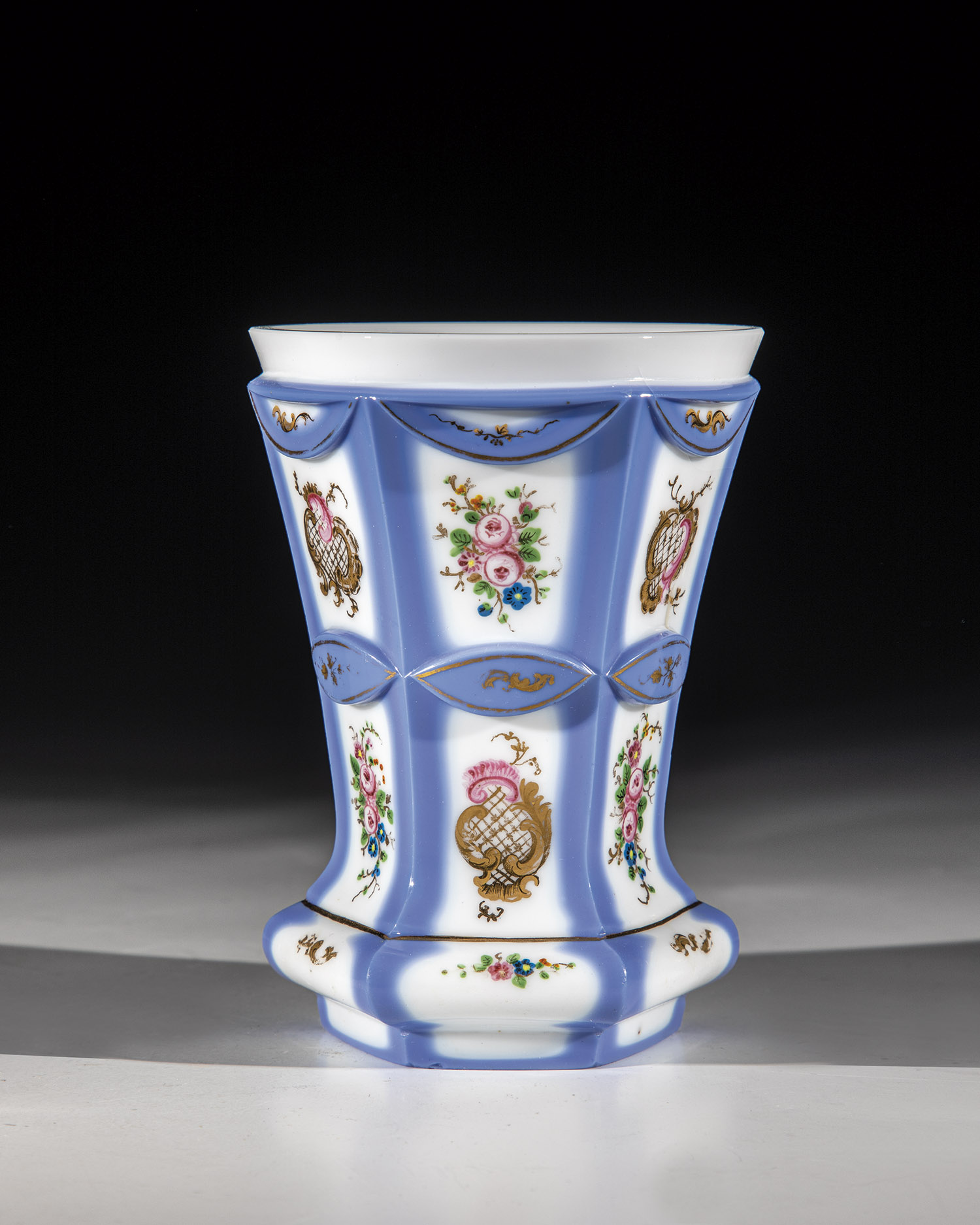 Beaker Graeflich Harrach'sche Glasfabrik, Neuwelt (attributed), c. 1845 White opal glass with