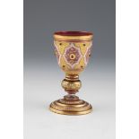 Small goblet Ludwig Moser, Karlovy Vary (inscribed), ca. 1885 Colourless, gold ruby underlaid