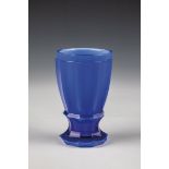 Agatin beaker Wohl Buquoysche Glashuette, Georgenthal, 1835-1840 Cobalt blue glass with opalescent