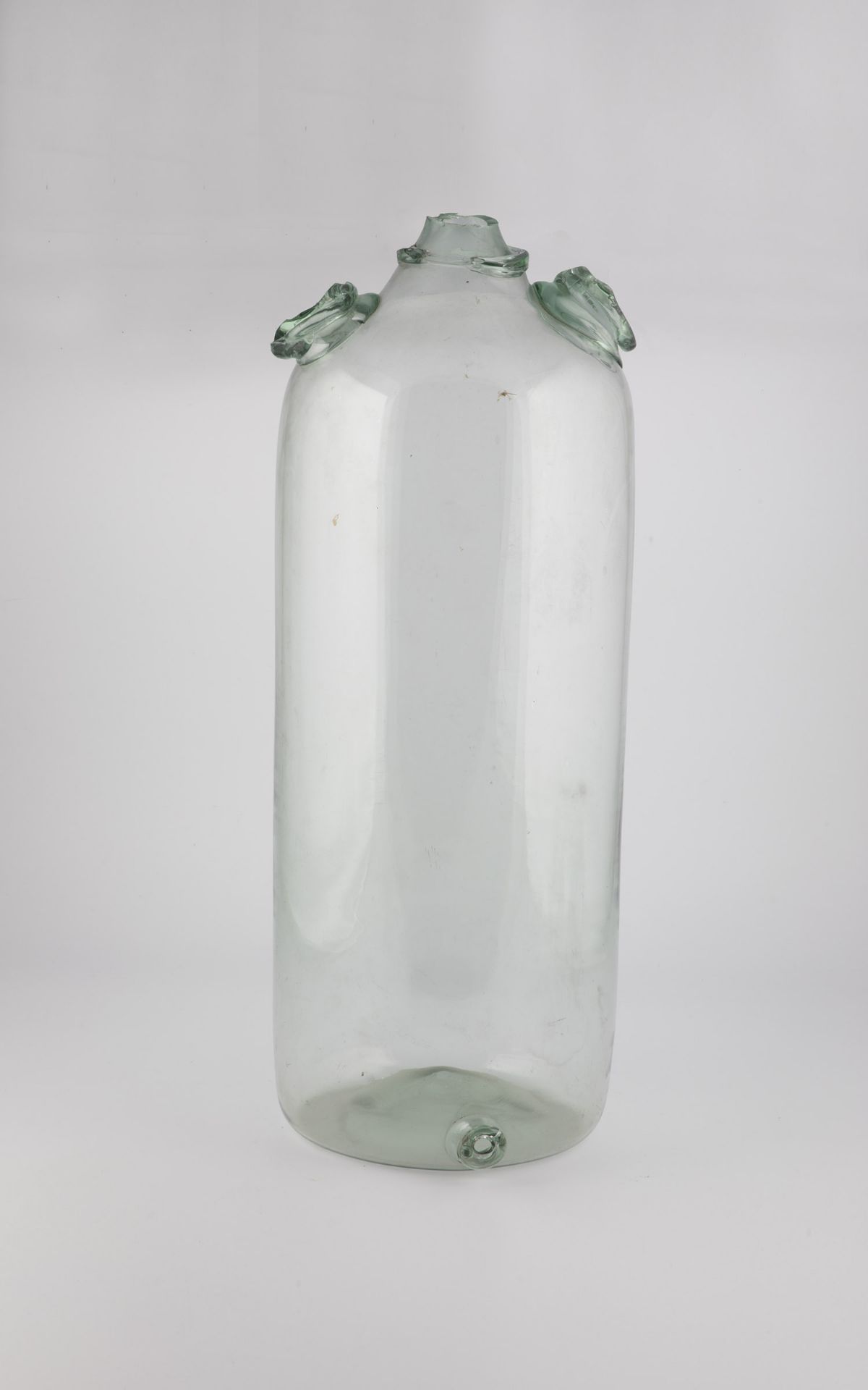 Large Woulfesche bottle Glashuette Schmidsfelden, Allgaeu, 19th century Greenish glass with slightly