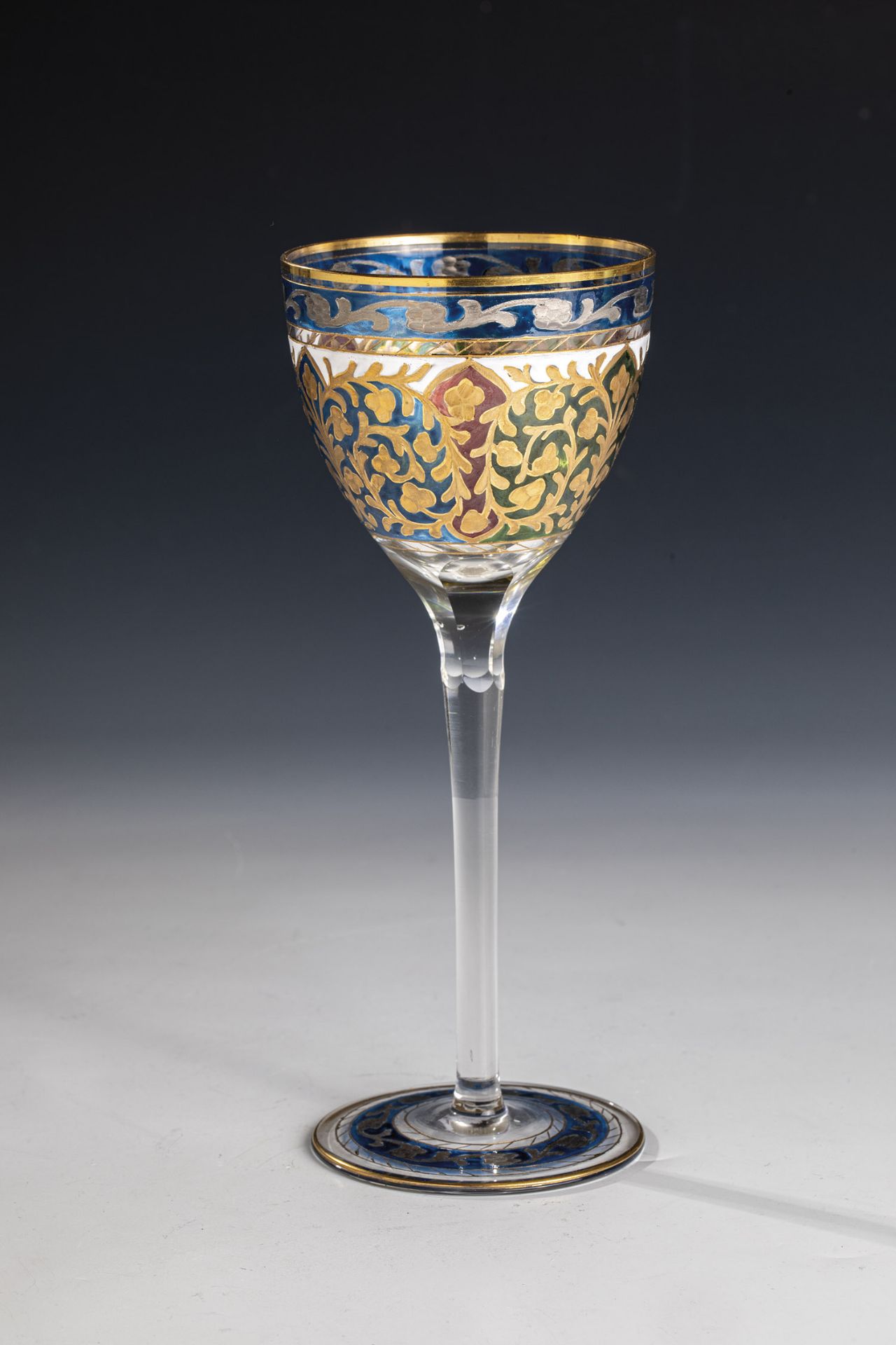 Stem glass ''Jodhpur'' Rudolf Wille (design) around 1912, Josephinenhuette, Schreiberhau (