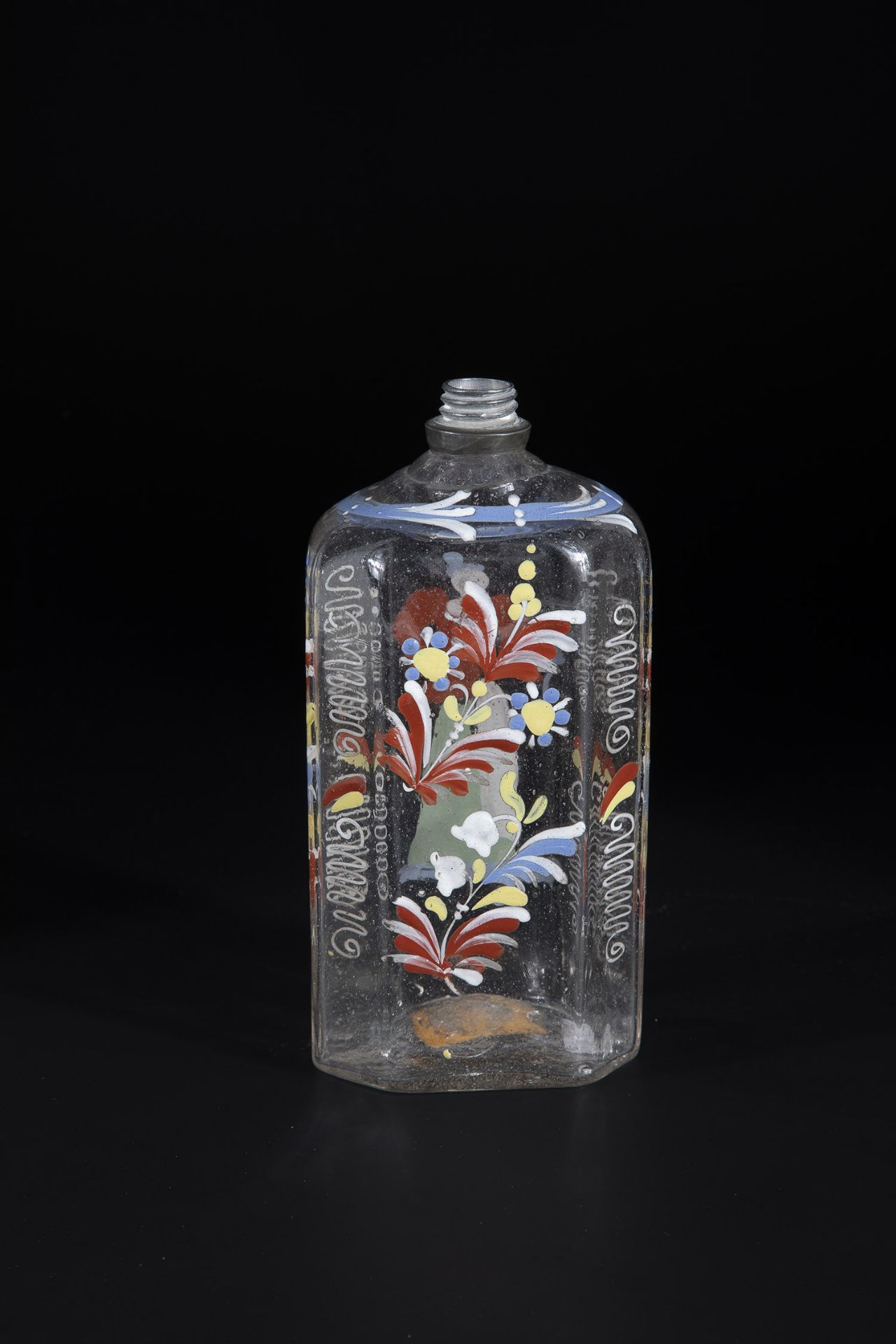 Schnapps bottle German, 18th century Colourless glass with tear. On the cross-sectional - Image 2 of 2