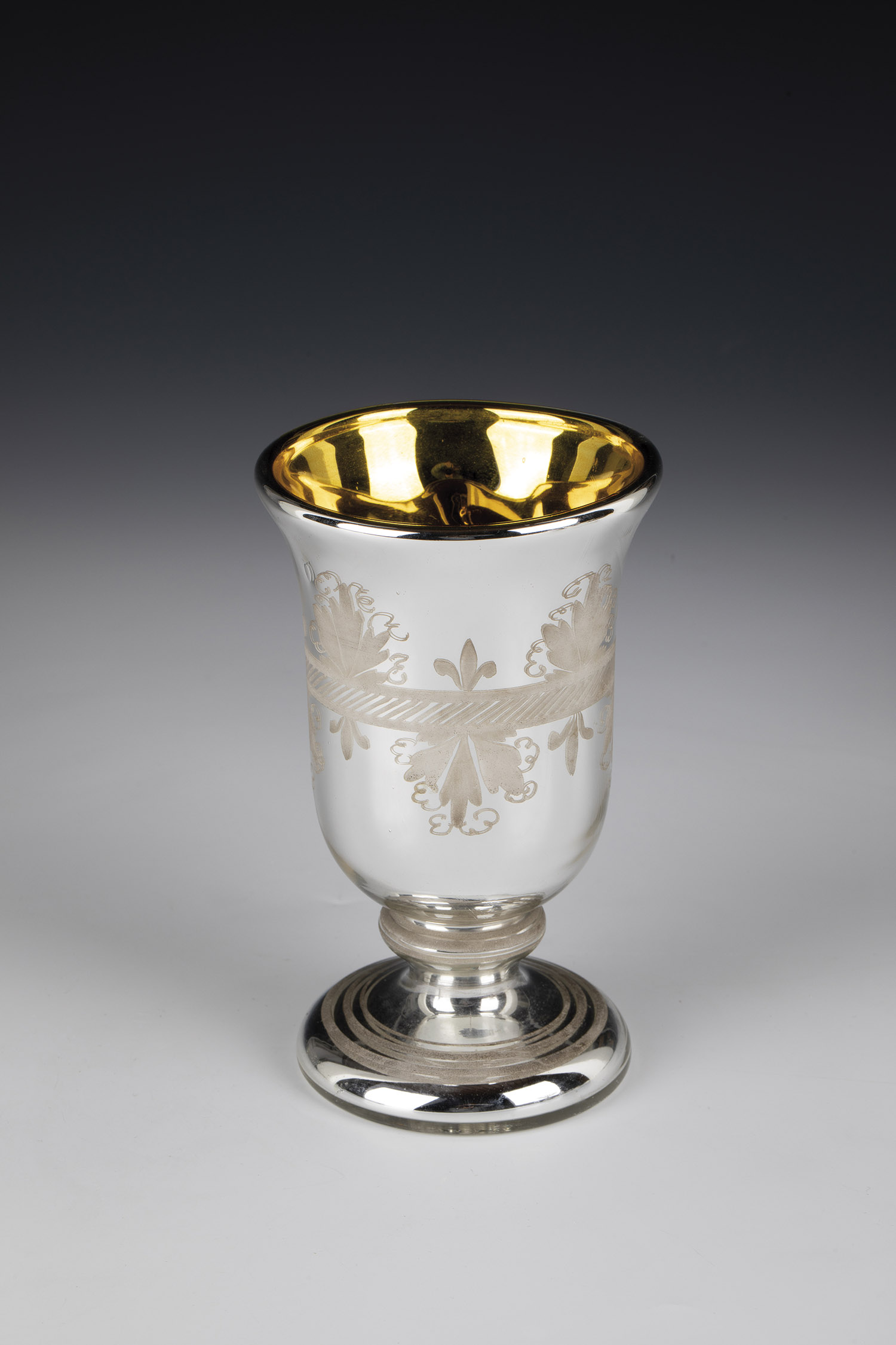 Foot cup farmer's silver Bavarian Forest or Bohemia, 2nd half of the 19th century Colourless