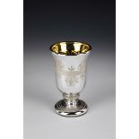Foot cup farmer's silver Bavarian Forest or Bohemia, 2nd half of the 19th century Colourless