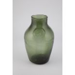Storage vessel Probably Silesia, 19th century Green glass with slightly raised bottom and