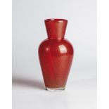Vase ''rosso pulegoso oro'' Flavio Poli (design), Seguso Vetri d'Arte, Murano, c. 1940 Colourless,
