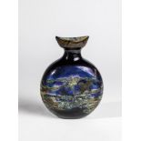 Rare and important vase Emile Galle, Nancy, ca. 1897 Colourless glass, ground marbled with blue