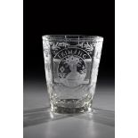 Seasonal cup KrkonoÅ¡e Mountains around 1800 Colourless glass with polished tear-off. On the multi-