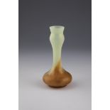 Long-necked vase Wilhelm Kralik son, Eleonorenhain, ca. 1900 uranium glass with incorporated