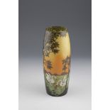 Vase with Swans Legras & Cie., Verreries de Saint-Denis, circa 1910 Colourless glass with multi-