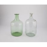 Two large storage bottles Including southern Germany, 19th century Green or green-tinted glass