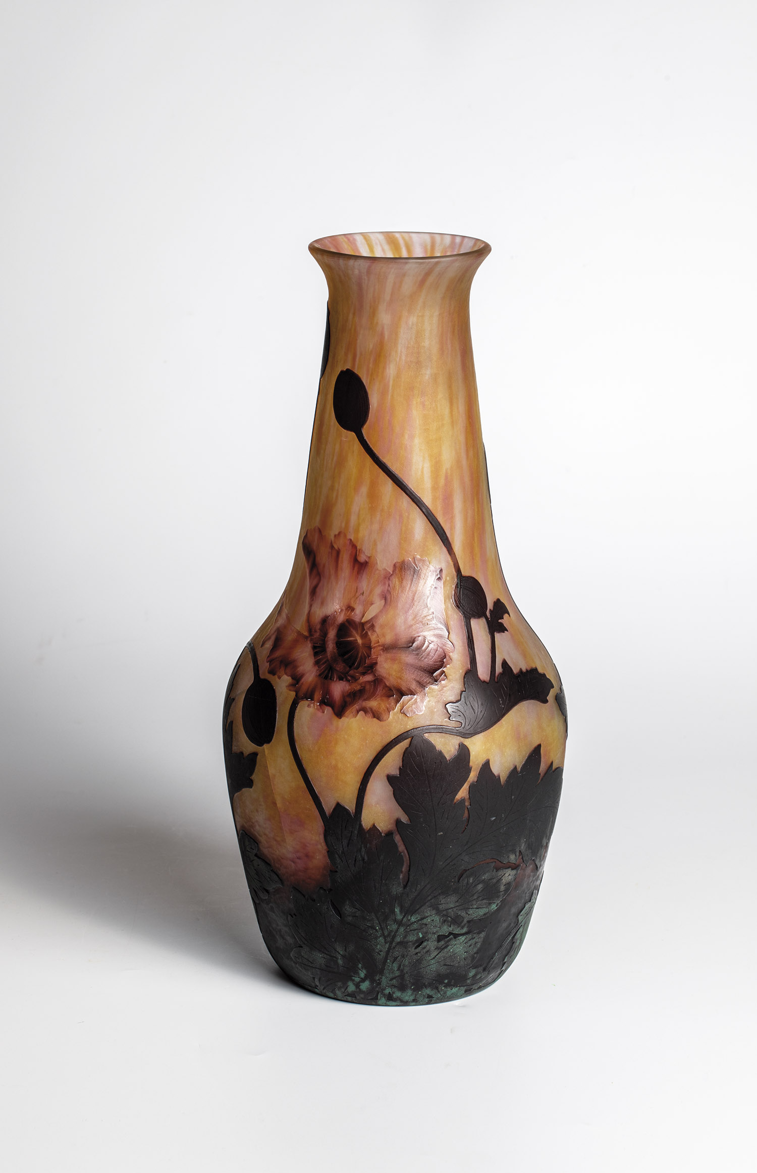 Grosse Vase mit Mohn
