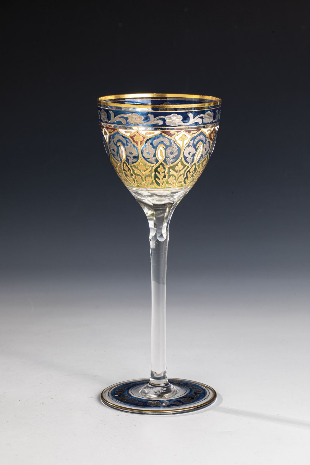 Stem glass ''Jodhpur'' Rudolf Wille (design) around 1912, Josephinenhuette, Schreiberhau (
