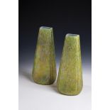 Pair of vases Probably Wilhelm Kralik Jr., Eleonorenhain, ca. 1910 Colourless glass, white