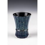 Lithyalin beaker Blottendorf, Friedrich Egermann refinery, ca. 1835 Rothwelsche, blue-green