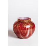 Vase ''Carnelian'' Loetz Wwe., Klostermuehle, ca. 1889 Colourless glass, with carmine red veined,