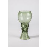 Roman German, 17th century Light green glass with demolition. Spun base, open shaft with two rows of