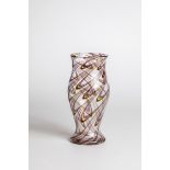 Vase Graeflich Harrachsche Glasfabrik, New World, ca. 1900 Colourless glass with braided, wavy