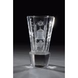 Masonic cannon German, 1924 Colourless, sixfold faceted glass with Masonic symbols in matt and blank