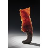 Object ''Winds Bride'' G. Jo Hruschka, Atelier Maennerhaut, Zwiesel, 2012 Orange-red glass, cast,
