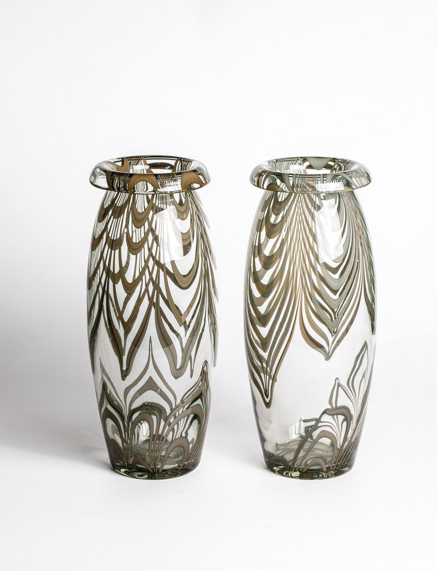Pair of vases Wolfgang von Wersin (design), Tyrolean glassworks Kramsach (execution), ca. 1926