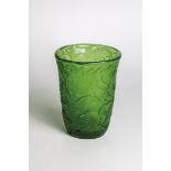 Rare vase Heinrich Hussmann (design), L. Moser & Sons, Karlovy Vary, 1927 Green glass, so-called ''