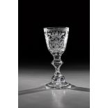 Chalice with mirror monogram Lauenstein, 2nd H. 18th century Bell-shaped base with downward