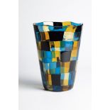 Vase ''Pezzato Venezia'' Fulvio Bianconi (design), Venini, Murano, circa 1950 Colourless glass