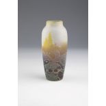 Vase with Mill Beyermann & Co., Haida, ca. 1910 Colourless, frosted glass. On the wall in