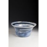 Bowl Alois Wudy, Zwiesel, 1978 Colourless glass with colour melting. Inscribed underside in