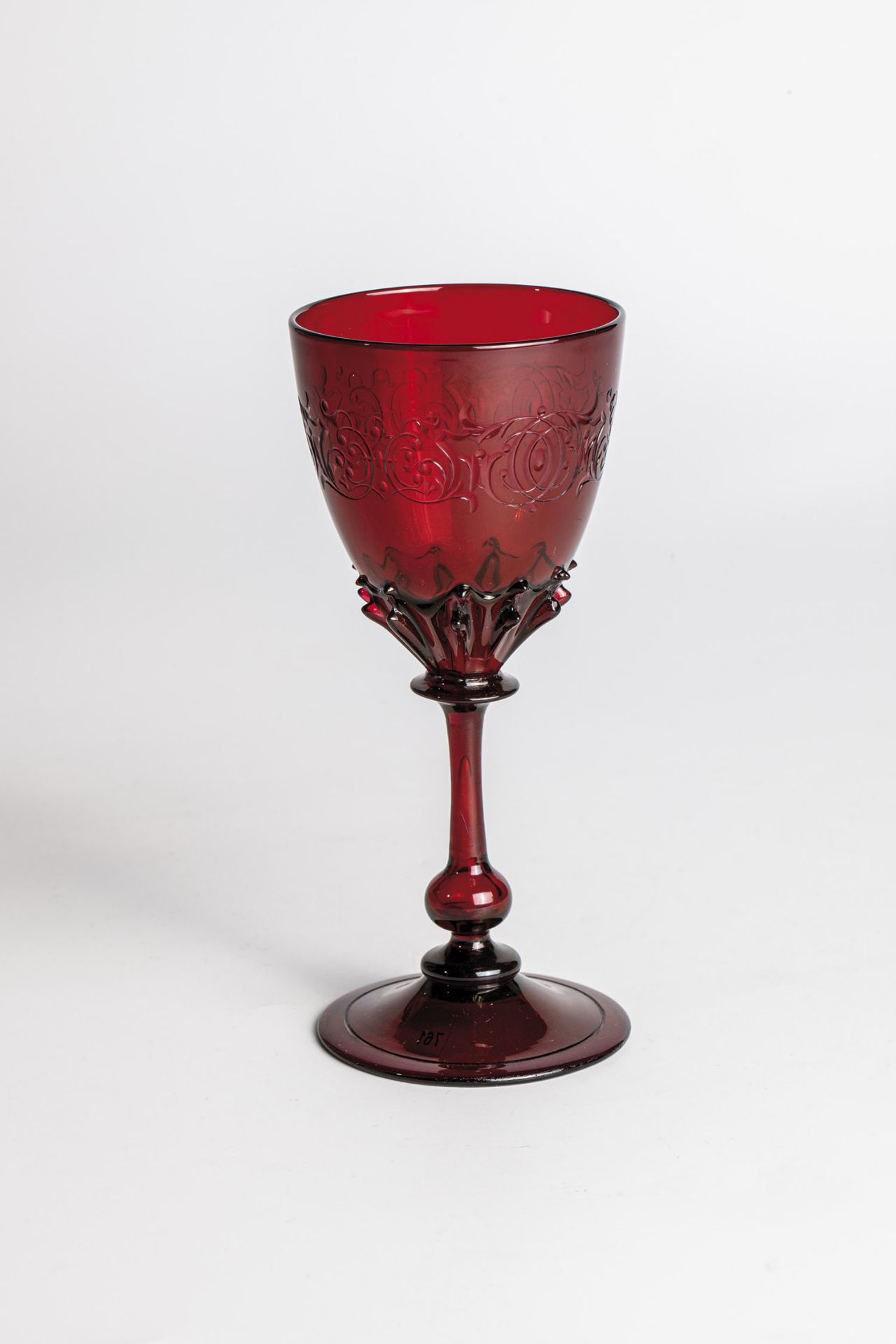 Small goblet made of gold ruby glass Rheinische Glashuetten-AG, Cologne-Ehrenfeld, ca. 1880/90
