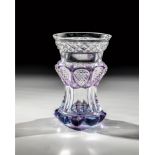 Beaker Workshop Friedrich Egermann, Bohemia M. 19th century Colourless glass with rich roller,